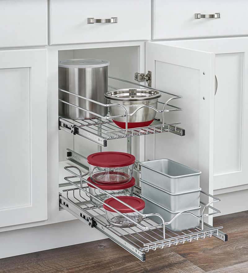 RevAShelf 5WB1 Series 12" x 22" Double Pullout Shelf Organizer